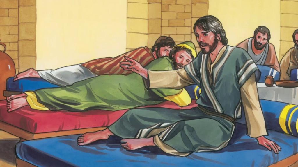 Мария помазывает ноги Иисуса