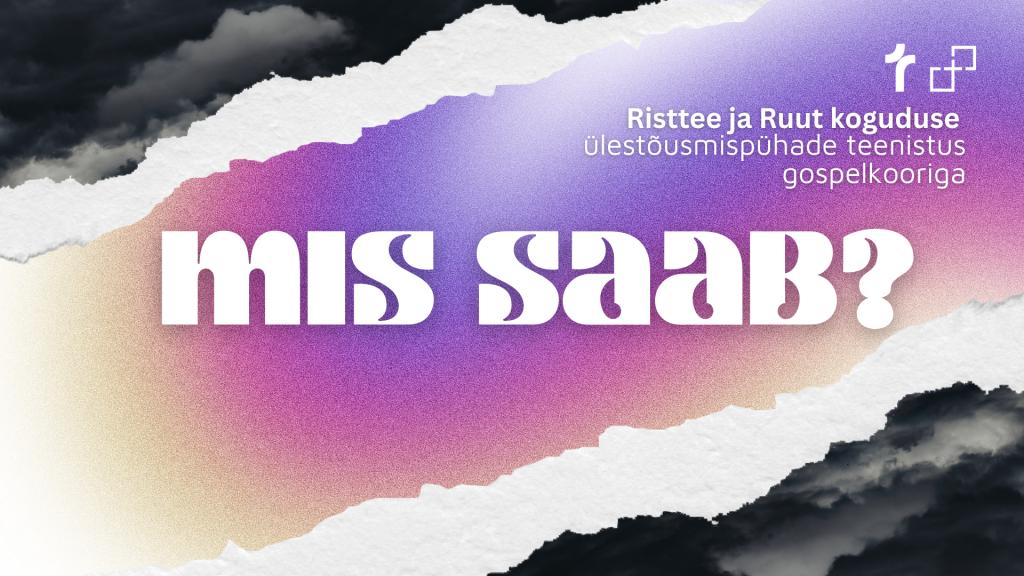 Paljud küsivad tänapäeval, mis saab? Mis saab maailmast, meie tulevikust, minu elust? Võib-olla peitub suurim vastus selles, mis on juba toimunud. Ülestõusmispühad viivad meid sündmuse juurde, mis muutis maailma ajalugu ja muudab jätkuvalt inimeste elu ja tulevikku ka tänapäeval. Tartu Risttee koguduse ja Ruut koguduse ühisteenistusel kuuled mõtisklust ülestõusmispühade tähendusest ning elavat gospelmuusikat Ruut koguduse gospelkoorilt.