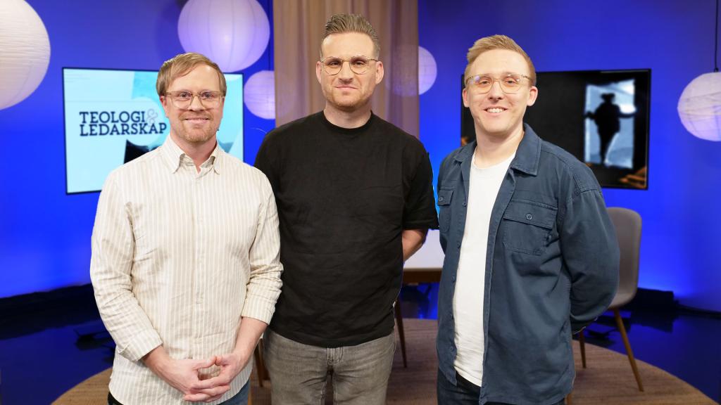 I studion Simon Ahlstrand, Alfred Nygren och Johannes Sundin. Tema: Frihet för de fångna 2/2.