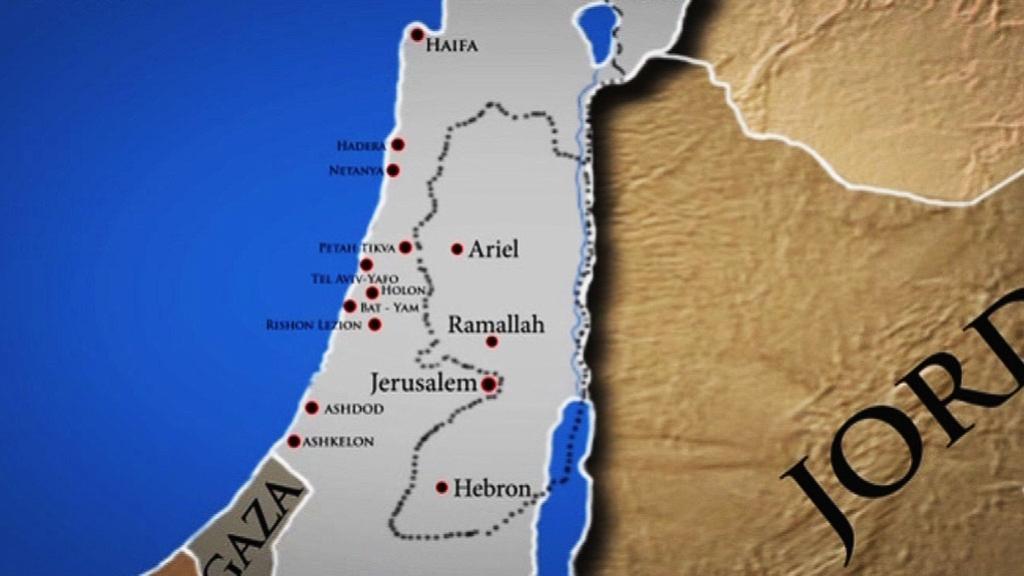 1967.a. piirid: Jeruusalemm ja asundused