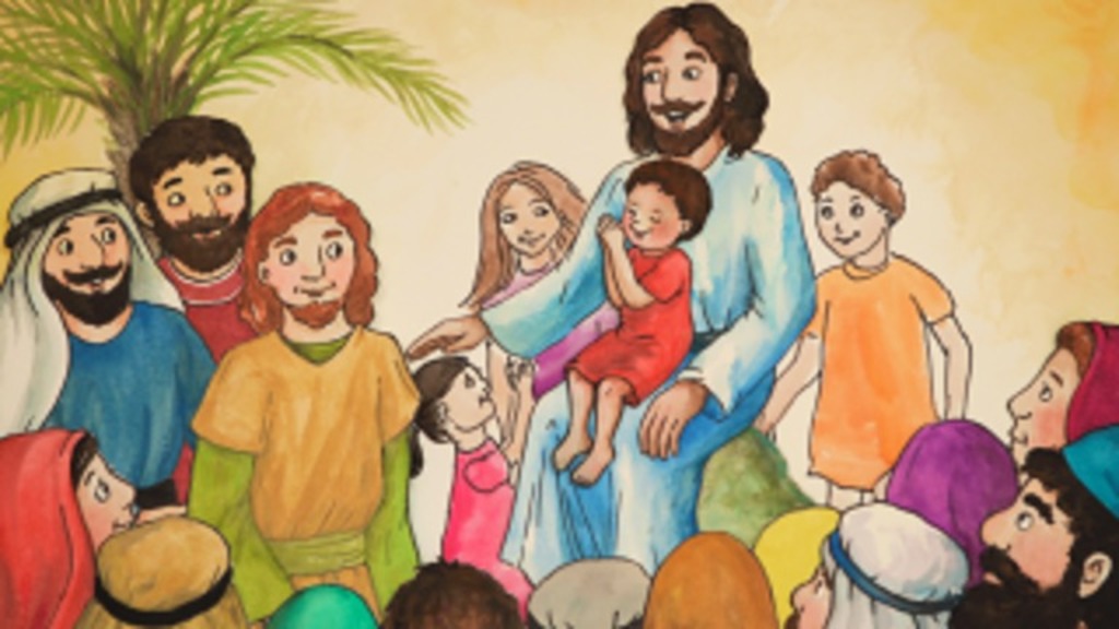 Jeesus siunaa lapsia