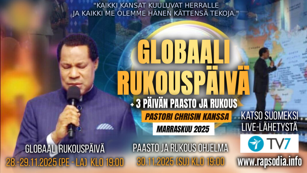 Globaali rukouspäivä pastori Chrisin kanssa + 3 päivän paasto ja rukous ...